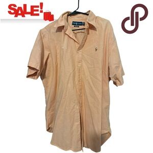 Ralph Lauren Orange Casual Button Down Shirt